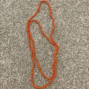 Orange wooden necklace